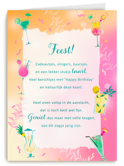 Verjaardagskaart Feest More than words