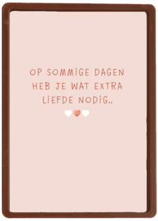 herinnering wat extra liefde nodig kaart