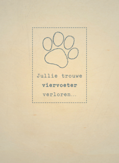 dierenpootje viervoeter verloren