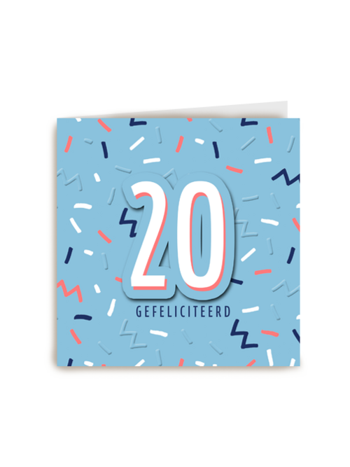 verjaardag kaart stijlvol 20