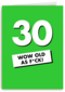 Verjaardagskaart 30 wow old als fuck