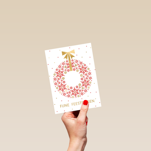 Kerstkaart zakelijk Kerstkrans