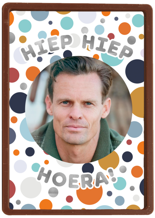 Hiep Hiep Hoera fotokaart man
