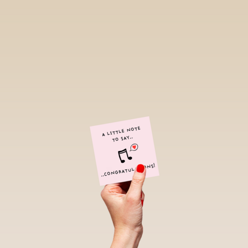 gefeliciteerd kaart vrouw a little note to say