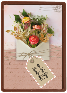 Moederdagkaart envelop met bloemen