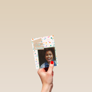 Op Kamp Fotokaart Confetti