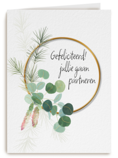 Kaart gefeliciteerd met jullie partneren