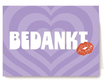 Bedankt harten kus