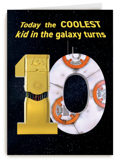 Star Wars verjaardagskaart 10 jaar