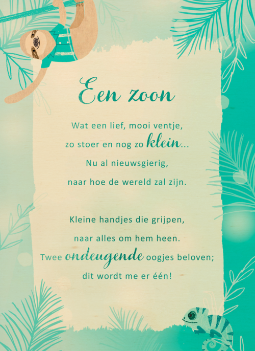 Babykaart zoon More than words