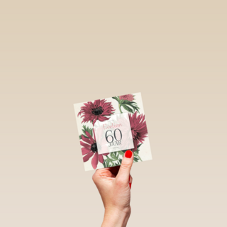 botanical kaart klassieke bloemen kaart