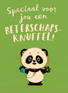 beterschapsknuffel van een panda