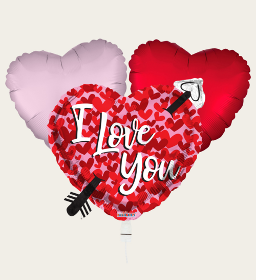 Ballonnentros I Love You Hart Multi