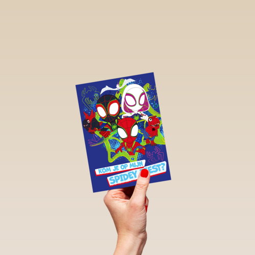Uitnodiging Spidey feestje