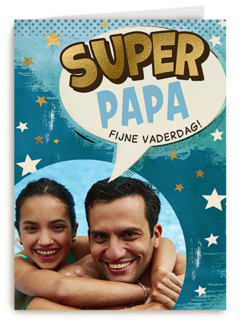 Vaderdag superpapa fotokaart