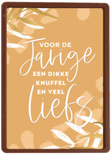 Verjaardagskaart een knuffel en veel liefs