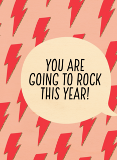 nieuwjaarskaart goede voornemens you are going to rock this year