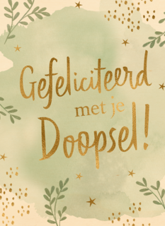 Gefeliciteerd met je doopsel groen