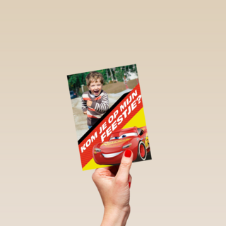 Cars verjaardagskaart foto kom je op mijn feestje