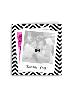 fotokaart standaar zwart wit thank you