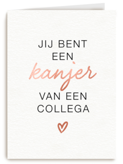 Bedankt kaart thuiswerken jij bent een kanjer van een collega