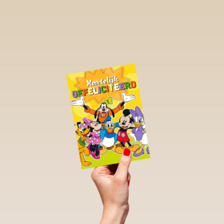 Verjaardagskaart Mickey en vriendjes