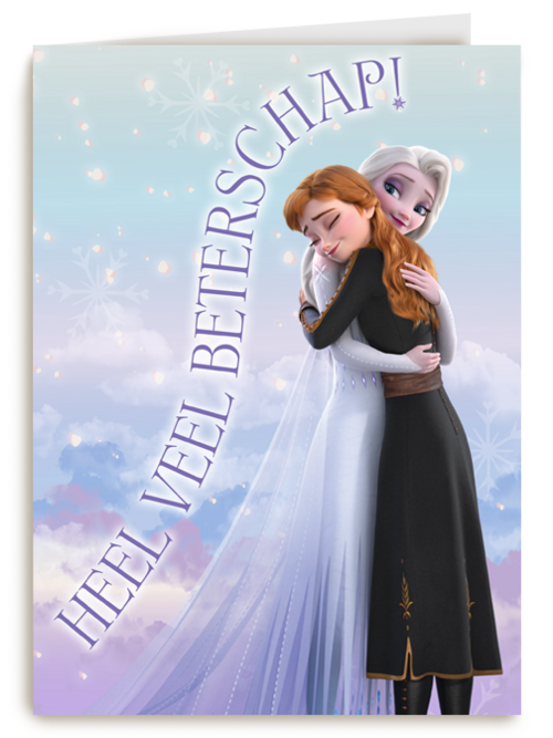 beterschap kaart frozen elsa anna heel veel beterschap