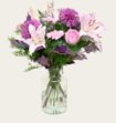 Boeket Bloemen Lovely Lila Met Vaas
