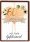 huwelijkskaart 60 jaar getrouwd hart bloemen