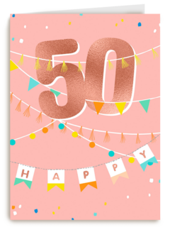 Verjaardagskaart happy 50