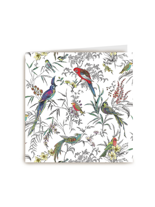 gravure met vogels