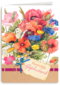 boeket met kaartje hartelijk gefeliciteerd