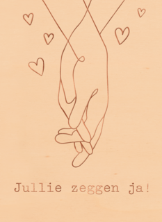 jullie zeggen ja met metallic hartjes