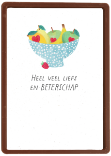 Beterschapskaart fruitschaal