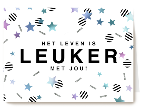 verjaardag kaart stijlvol het leven is leuker met jou