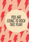 nieuwjaarskaart goede voornemens you are going to rock this year