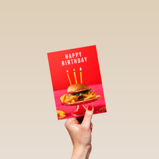 Happy Birthday hamburger