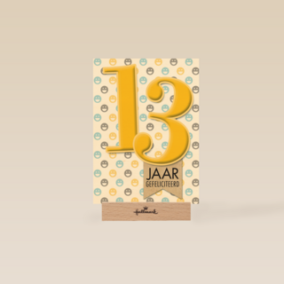 dertien smiley geel
