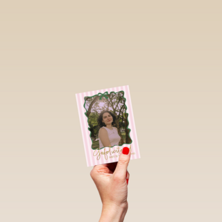 Verjaardagskaart gefeliciteerd strikje roze