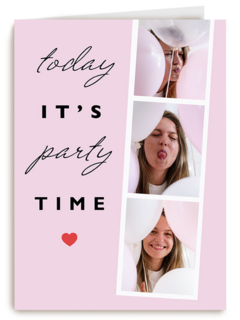 verjaardag kaart foto hip today it is party time