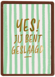 Geslaagd yes groen strepen