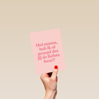 moederdag kaart hip de liefste