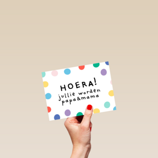 zwangerschap felicitatie hoera jullie worden papa en mama