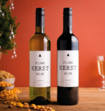 Flessenwerk Witte Wijn Fijne Kerst