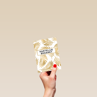 bedankt kaart zakelijk gouden bladeren