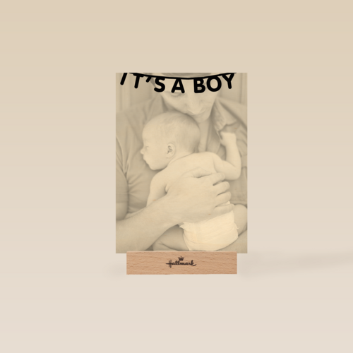 fotokaart enkel its a boy vlaggetje