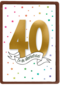 Verjaardagskaart 40 en de allerliefste