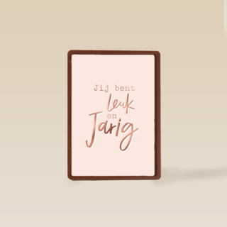 jij bent leuk en jarig in metallic patroon