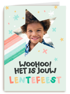 Woohoo het is jouw lentefeest fotokaart