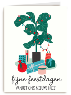 fijne feestdagen vanuit ons nieuwe huis kaart